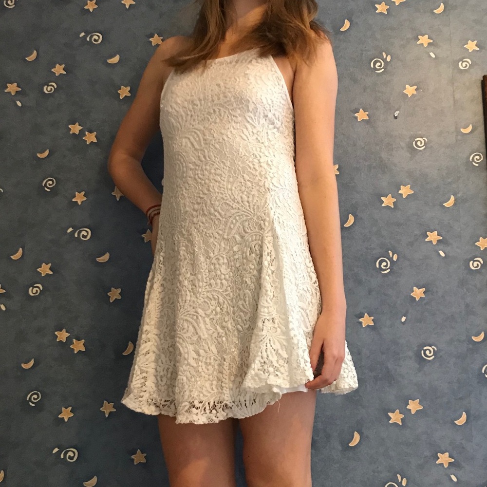 White Sweet Claire Lace Dress
